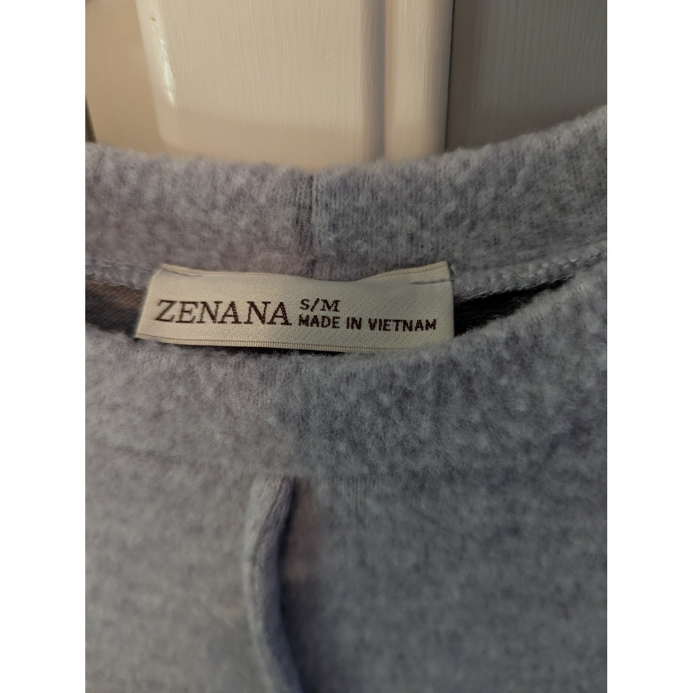 Zenana Women Oversized Crew Neck Sweater Gray Exposed Seam Pullover S/M - Picture 2 of 8